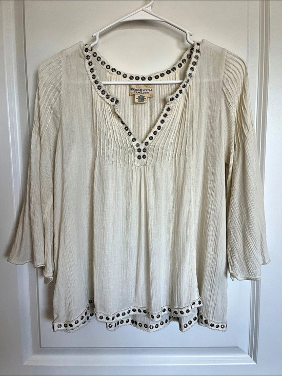 Denim & Supply Ralph Lauren Tops - Denim & Supply Ralph Lauren Grommet Peasant Top Size M